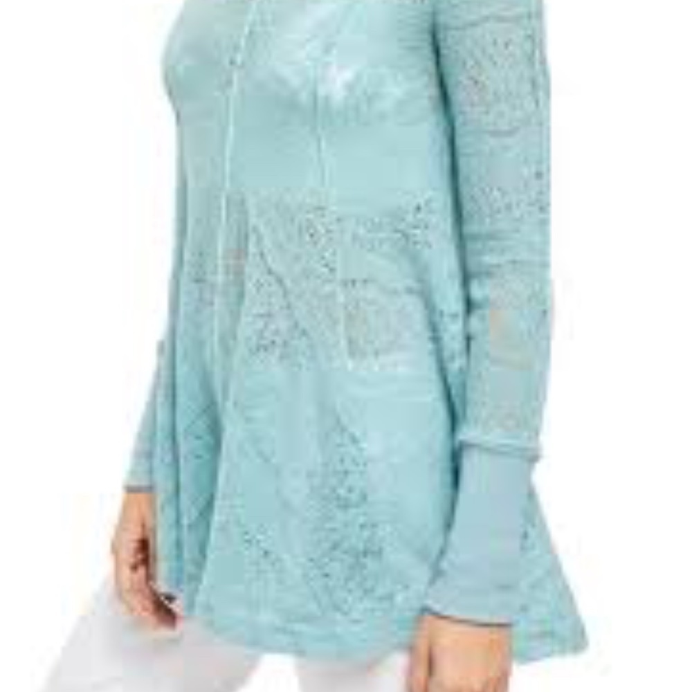 Free People Coffee in the Morning Tunic Pullover - Picture 2 of 9